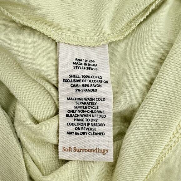 Soft Surroundings Serenata Tunic Top Blouse M Sheer Embroidered Boho Fairy Artsy - Picture 12 of 16